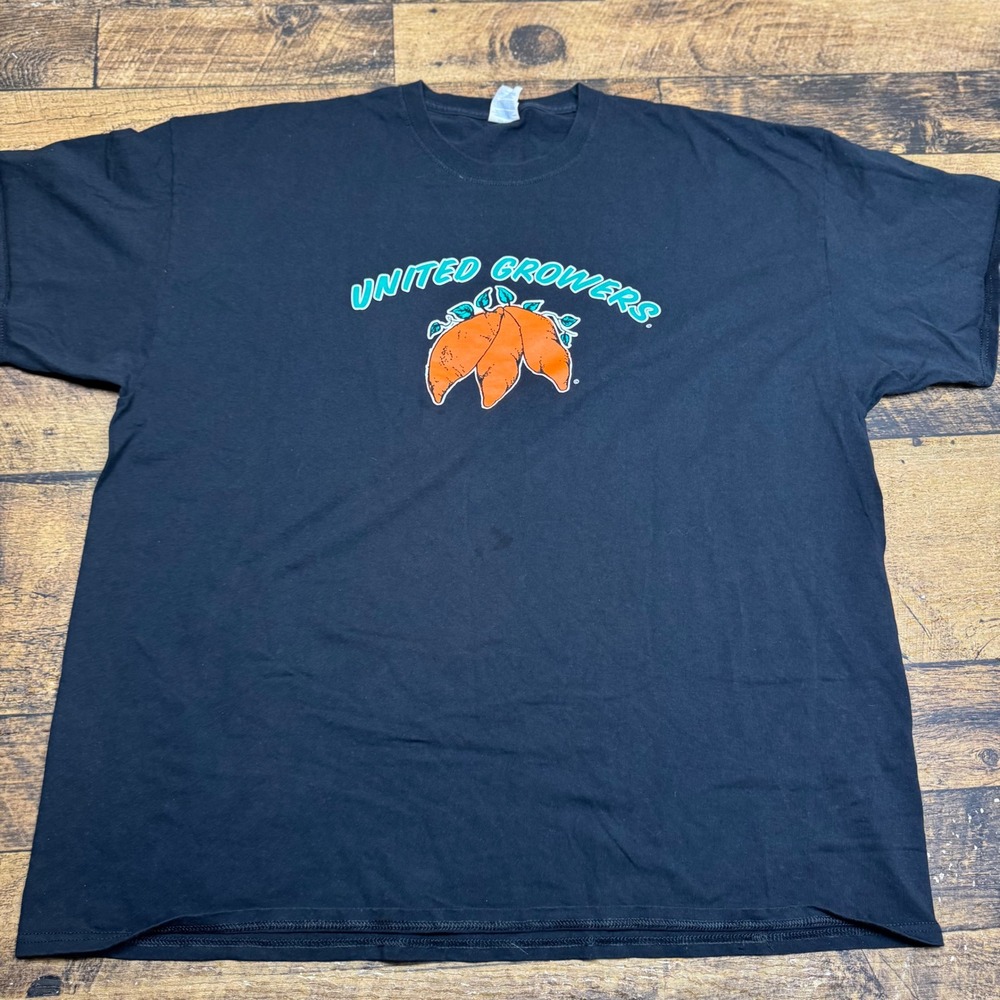 Port & Company United Growers Graphic T Shirt Men's 3XL Black Sweet Potato Logo